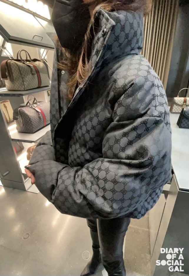 Gucci Hacker Monogram Puffer Jacket